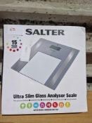 Salter Ultra Slim Glass Analyser Scale. RRP £60. Grade U