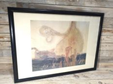 Black Ebonised Framed César Manrique Print, Famous Spanish Artist. 75cm x 55cm RRP £99