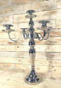 Tall Stainless Steel 5 Pot Table Candelabra Candle Holder 48cm x 33cm x 33cm RRP £99