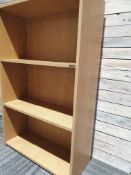Medium 3 Shelved Bookcase By Punchline. 122cm Tall x 72cm Across x 31cm Deep. RRP £129