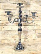 Tall Stainless Steel 5 Pot Table Candelabra Candle Holder 48cm x 33cm x 33cm RRP £99