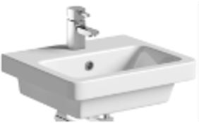 Verso 400MM 1TH Basin White. Doesn't Include Tap or Waste