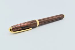 Brand New - Cartier - Rare - Limited Edition - Dandy Red Woodgrain Ebonite Fountain Pen
