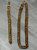 Men’s gold chain and bracelet 22k gold