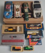 A Collection of 11 X Vintage and Other Model Cars, Vans Etc.
