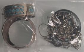 A Collection of White Metal Jewellery In 2 Bags. 272G