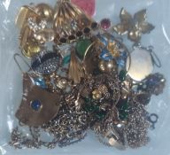 A Collection of Yellow Metal Jewellery In A Bag. Approximately 130G