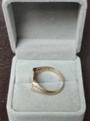 A 9Ct Gold and Diamond Gent's Ring. Size Z.