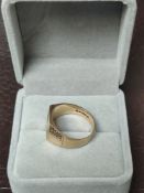 9Ct Gold Gent's Ring. Size T ½. Approximately 7G.