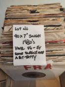 A Collection of Approximately 90 X Vinyl 7” Records. 1980s.