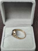 9Ct Gold Onyx Gent's Ring. Size Q ½.