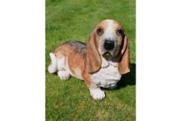 Large Realistic Basset Hound Ornament