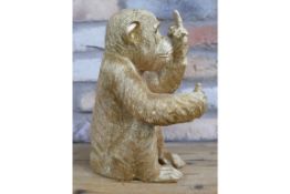 Golden Middle Finger Monkey Bottle Holder