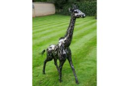 Large Metal Giraffe Garden Sculpture