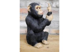 Large Middle Finger Monkey Ornament