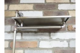 Rustic Silver Industrial Style Pipe Shelf