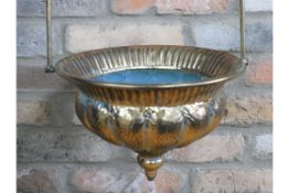 Set of 2 Golden Hanging Planters