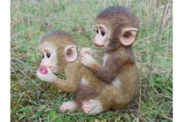 Playful Monkey Siblings Ornament