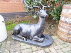Cast Iron Laying Stag