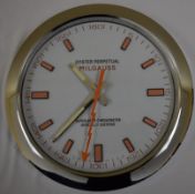 Milgauss 34 cm Silver body White Dial clock