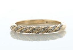 14ct Rose Gold Pavé Diamond Ring 0.20 Carats