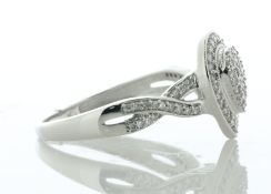 14ct White Gold Pear Cluster Diamond Ring 0.33 Carats