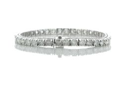 18ct White Gold Tennis Diamond Bracelet 8.5