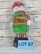 3D Fabric, Standing Snowman Figure. 45cm RRP £29.99