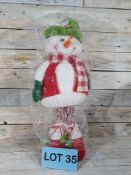 3D Fabric Standing Snowman, 45cm RRP £29.99