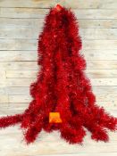 5 X 2M Luxurious Red 9cm Chunky Tinsel