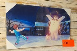 LED Light Up Snowman Canvas. 50cm X 30cm