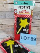 12 X UV Glow In The Dark Festive Glow Wands