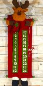 Long 3D Reindeer Advent Calendar. 75cm X 25cm