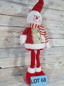 Tall 50cm Fabric, Standing Cute Snowman RRP £29.99