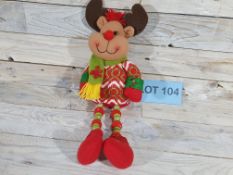 Luxury Sitting 3D Reindeer With Scarf RRP £32.99