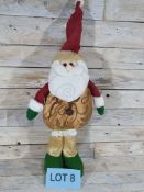 3D Fabric Standing Santa, 57cm To Top of Hat RRP £29.99
