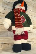 Large Stand Up 3D Luxury Snowman. 65cm Tall X 42cm Across RRP £49.99