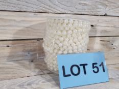 Full Roll of 8mm White Pearl String. Approx 18Metres.