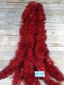 5 X 2M Lengths of Chunky Red Quality Tinsel