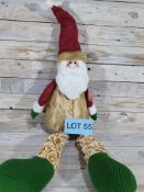 Weighted Luxury 3D Fabric Santa. Seated Size 50cm. Total Length 80cm