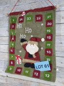 Luxury 3D Fabric Advent Calendar. 50cm X 38cm RRP £24.99