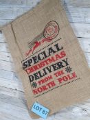 Santa Hessian Sack Special Delivery 70cm X 50cm