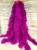 5 X 2M Luxurious Hot Pink 9cm Chunky Tinsel