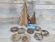 Paint Yourself MDF Christmas Hanging Baubles