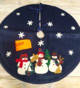 54cm Navy Luxury Fabric Tree Skirt RRP £29.99