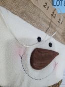 Luxury 3D Fabric, Advent Calendar. Snowman. 50cm X 46cm