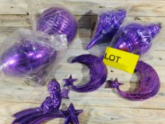 Commercial Purple Baubles Assortment