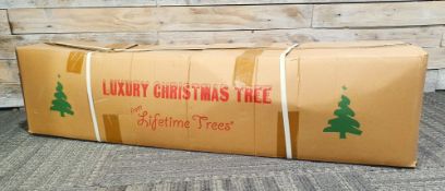 7FT Green With White Christmas Tree, By Lifetime Trees RRP £129.99