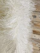 5 X 2M Luxurious White 9cm Chunky Tinsel