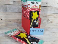 12 X Festive UV Glow In The Dark Wands RRP £24.99